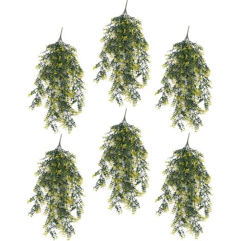 Pack of 6 x Hanging UV and Fire Resistant Artificial Variegated Plant 76cm (1/4)