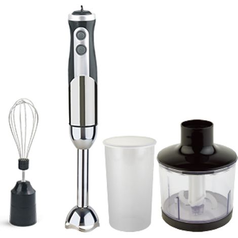 Ensemble mixeur multifonction 4 en 1 (comprend un hachoir à viande, un gobelet à jus de 500 ml et un batteur à œufs)
