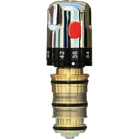 1 kit de réparation thermostatique pour robinet de baignoire et douche en laiton massif chromé (1/4)