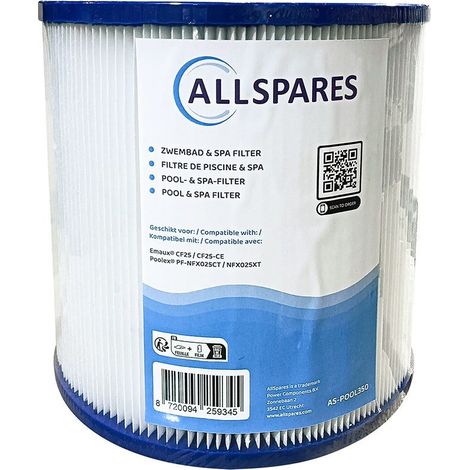 Filtro de agua para piscina compatible con Emaux CF25 / CF25-CE / 914100437