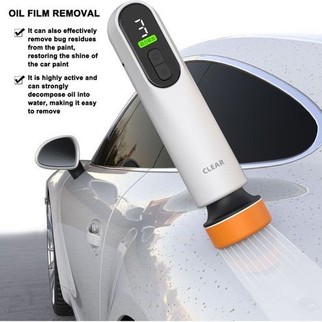 Machine de nettoyage électrique sans fil pour pare-brise, élimination des résidus d\'insectes, de la colle de peinture et réparation des rayures.