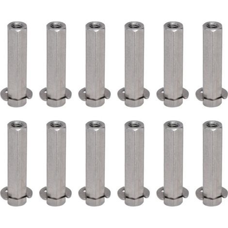 10 Pièces Tige Hexagonale Acier Inoxydable 8mm avec Circlips pour Kit TETRIX - Accessoires Robotique (1/5)