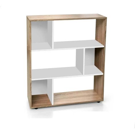 Librería Aura bicolor 80 x 24 x 93 cm moderna y versátil