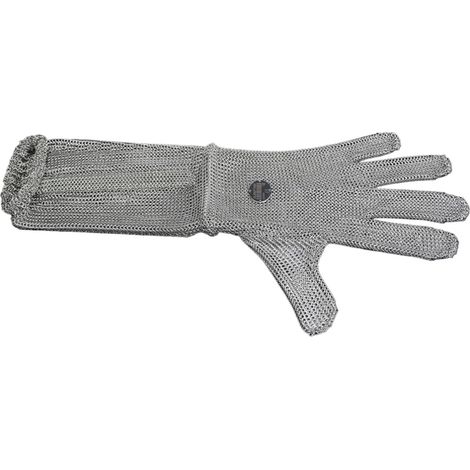 S Anti-coupures (1 pièce), à Ressort, en Acier Inoxydable 316L, Longueur étendue, en Maille métallique.(19cm,XL)
