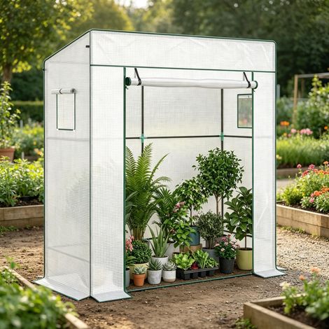 Abri de jardin / carré potager, extérieur, rangement outillage, résistant, fenêtres décoratives, rangement extérieur, protection outillage (1/5)