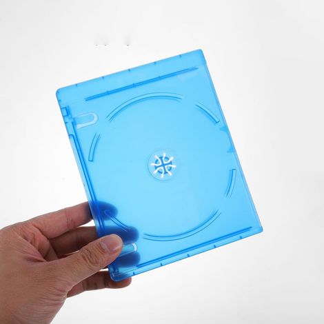 10 rechteckige, durchsichtige Aufbewahrungsboxen aus Kunststoff für CDs und DVDs, geeignet für Einsteckdeckel, zur Aufbewahrung zu Hause (1/5)