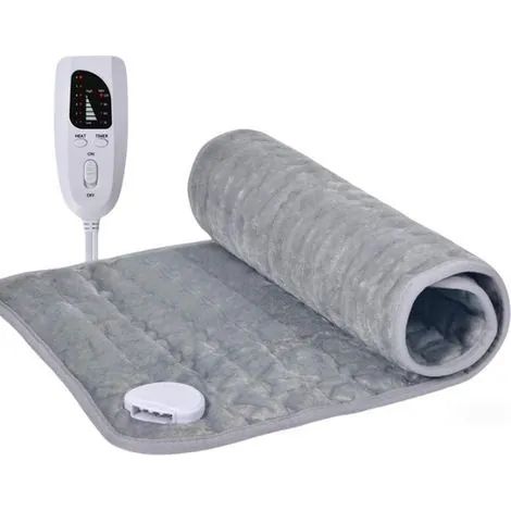 Sous-matelas chauffant électrique, 60 x 30 cm, arrêt automatique, protection contre la surchauffe, 6 réglages de température, lavable, compatible avec tous les matelas standards (1/3)