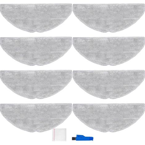 Serpillères de Rechange pour Aspirateur Robot pour Vyzzle D10 pour Laresar L10 pour ILIFE V20 pour Lydsto R1D Edge pour Roidmi Eve Rook S Lingettes en Microfibre (8 Pièces) (1/5)
