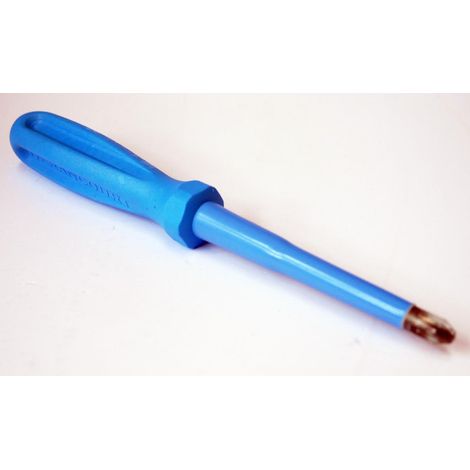 Tournevis cruciforme Phillips 8x100mm isolé 1000V manche bleu lame acier ATEX II PH3 DERANCOURT