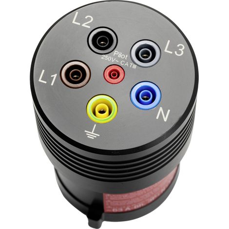 Benning BENNING TA 7-63 Adaptateur de mesure mâle CEE 63 A 5 pôles - femelle 4 mm noir