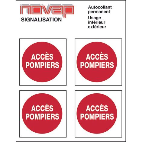 Planche de 4 poses Ø 40mm Accès pompiers - 4034317