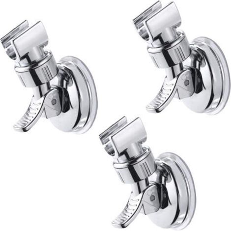 Removable and adjustable suction cup shower head holder, reusable, no drilling required for the mount. (1/5)