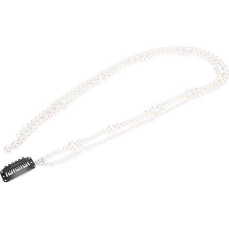 Élégant Serre-tête Perles Fiançailles Mariage Long Chaîne Double Accessoire Cheveux Femme Fille Cadeau Chic (1/5)