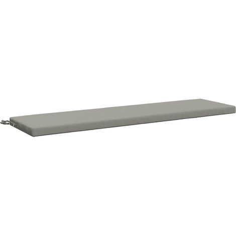 Coussin de banc SOEST 100 % polyester Gris 140 x 40 x 5 cm vidaXL