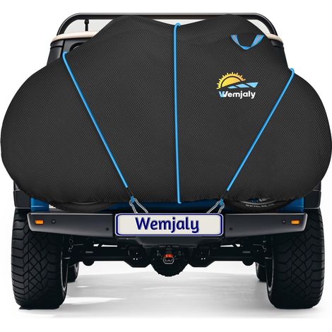 Housse de Vélo pour Transport 2 Vélos Revêtement PU 900D Bache Velo Exterieur, Imperméable et Robuste, avec Cordon élastique de 6M, Housse Velo Compatible avec les Porte-Vélos de Voiture