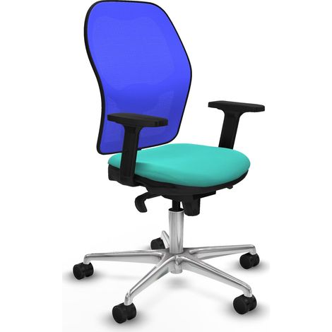 Bürostuhl piqueras y crespo Jorquera blau Mesh Kunstleder