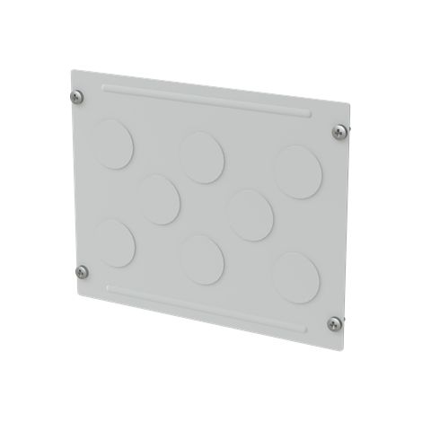 SPEE- Passe-câble métallique pour large ouverture avec prédécoupes 8xM40-L400mm 1SZE990900B0014 ABB Q855F424 (1/3)