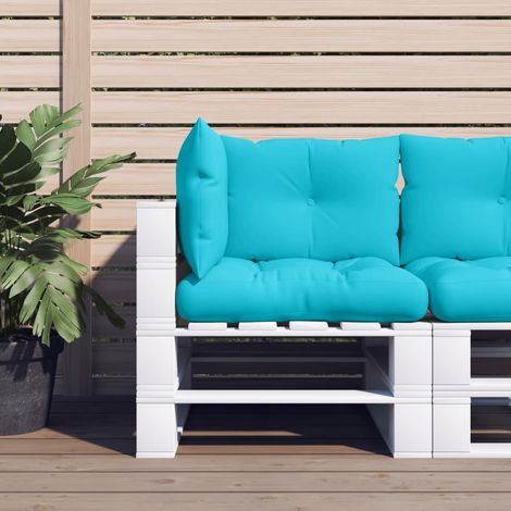 Lot de 3 Coussins de palette,Coussins Siège Dossier de Chaise turquoise tissu Oxford -AD89022 (1/5)