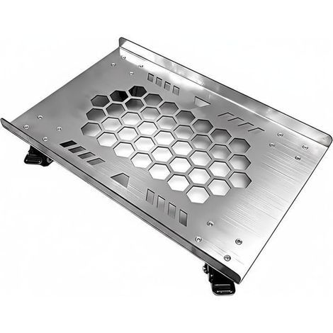 Support Ordinateur Robuste Support Pc roulettes Structure Acier Inoxydable Base Élargie Ventilation en Nid d'abeille Mobilité pour Bureaux de Jeu Ateliers, 50 Cm X 31,4 Cm (1/5)