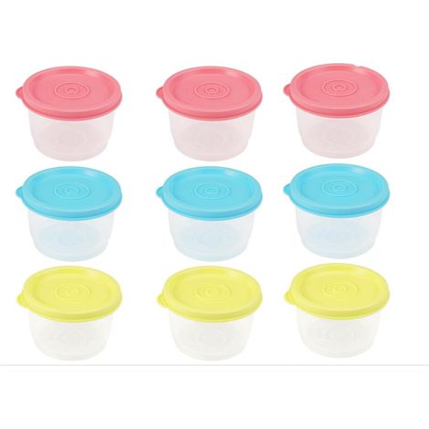 9 Pcs (150 ml) Petite Boite de Conservation Alimentaire Bebe, Mini Récipients Hermétiques pour Congélateur, Boîte à Sauce Réutilisable en Plastique (1/5)