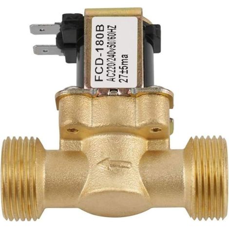 Électrovanne G3/4 à 2 voies – Normalement fermée (NF), 220/240 V CA – Entrée d'eau, modèle FCD-180B (1/3)
