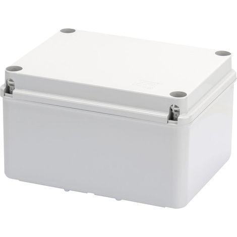 Gewiss – Boîte de jonction inférieure haute capacité IP56 – Dimensions internes 190x140x110 mm – Parois lisses gris RAL 7035