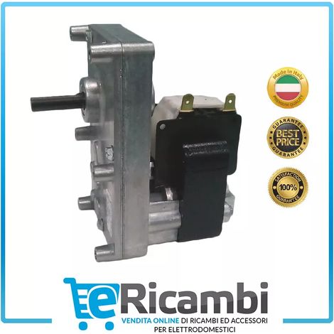 Motoriduttore Stufa a Pellet Mellor 2rpm Serie T3 FB1187 Albero 8,5mm Pacco 25mm (1/4)