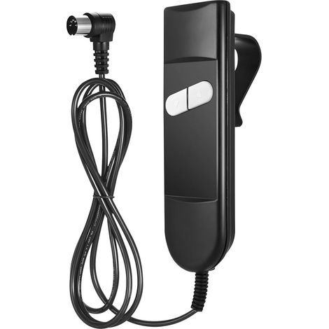 Télécommande pour fauteuil releveur et relaxant, prise 5 broches, 2 boutons, interrupteur électrique robuste Plug and Play, compatible Okin et Lazyboy, noir (1/5)