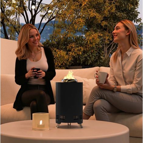 braciere inox 16x25 cm senza fumo uso esterno nero OKMYHOME (1/4)