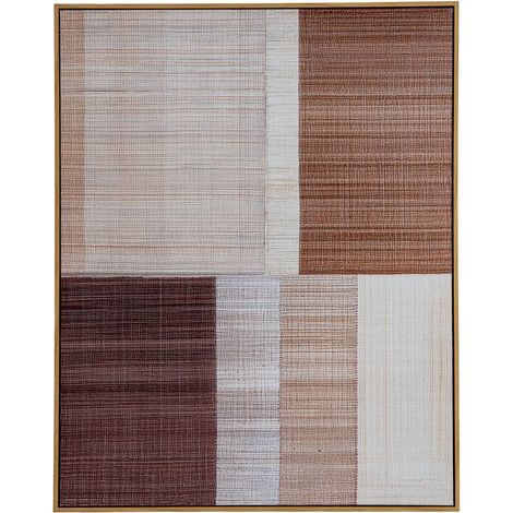 Umbora Hand Painted Canvas in Frame - Wood - L3 x W80 x H100 cm - Multi-Coloured