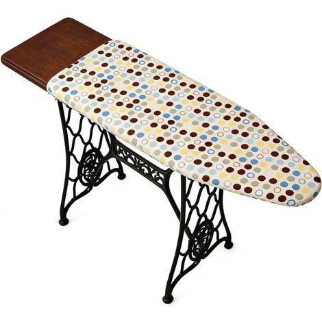 Ersatz-Bügelbrettbezug mit buntem Tupfenmuster, einzigartige Baumwollpolsterschicht, geeignet für 120 × 38 cm Bügelbrett, elastischer dampfdurchlässiger Bügelbrettbezug für den Heimgebrauch (1/5)
