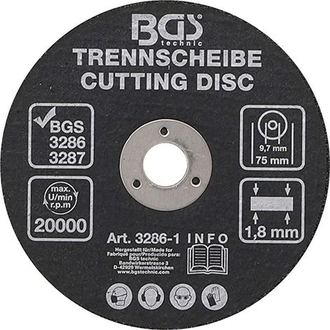 Disque 75 x 1.8 x 10 mm a tronconner pour meuleuses pneumatique (1/2)