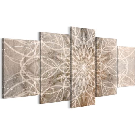 Quadro su tela italiana 100 x 50 cm pentattico - stile boho - sfondi e motivi Quadro su tela italiana 150 x 75 cm pentattico - stile boho - sfondi e motivi (1/5)