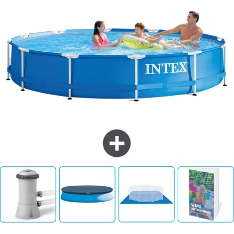 Intex Piscine Tubulaire Ronde - 366x76 cm - 5-pièces SCB101 (1/4)