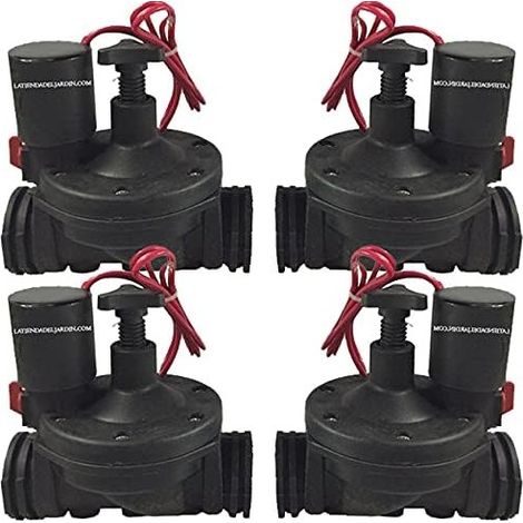 Set di 4 Elettrovalvola per irrigazione Suinga 3/4'' 24V con regolatore di flusso (1/5)