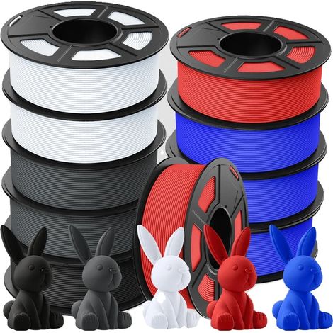 3D-Druckerfilament, PETG-Material, 1,75 mm Durchmesser, 2BK2WT2GY2RD2BL (1/2)