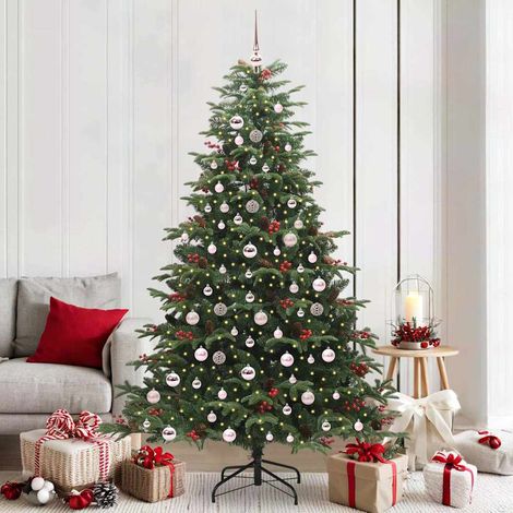 Künstlicher Weihnachtsbaum mit 300 LEDs mit Ständer Grün 210 cm
