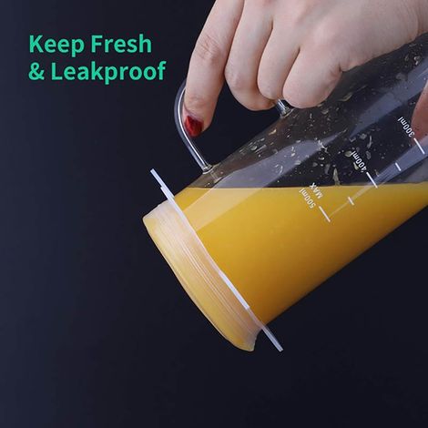 6 pièces Couvercles Élastiques en Silicone Réutilisables pour Restes Alimentaires et Bols (1/5)