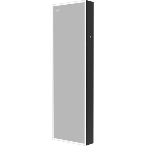 HOME DELUXE Specchio contenitore a LED OSMO nero - 50 x 160 cm