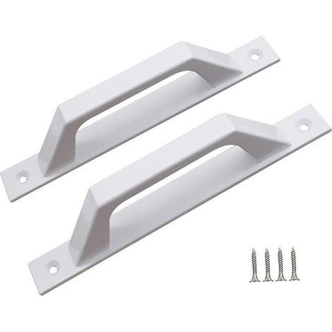 royaluxe - Poignée de porte en aluminium en plastique de cuisine Poignée de porte en alliage d'aluminium (blanc) (1/4)