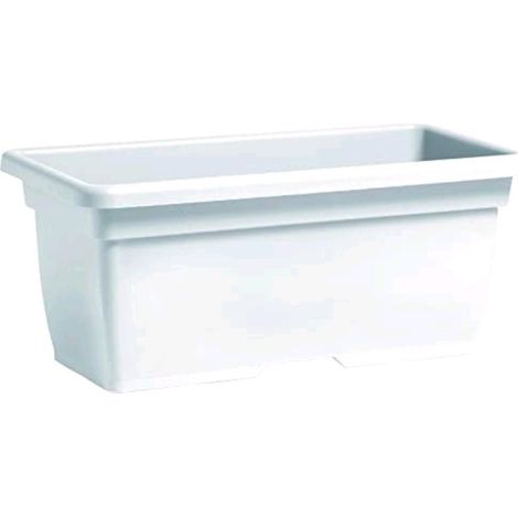 Vaso Rettangolare in Plastica PPL Colore Bianco 80x40x34H cm 63 Litri (MEGA) (1/5)
