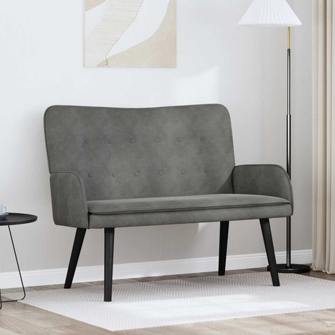 Sofá de 2 Plazas Gris oscuro 115 x 61 x 87 cm