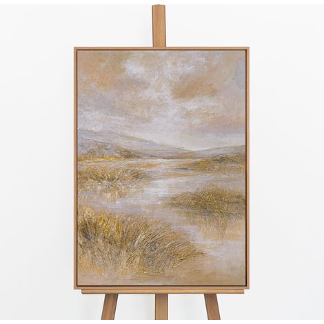 Gemälde Stille Ebene Rahmen Eichefarben 70x50 cm (1/5)