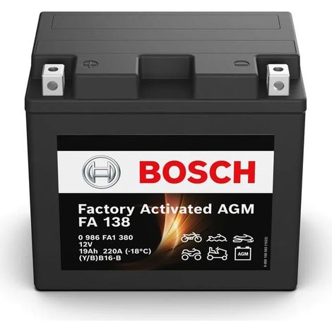 Batería de Moto Bosch FA138 (YB16-B) 19Ah 220A 12V (1/5)
