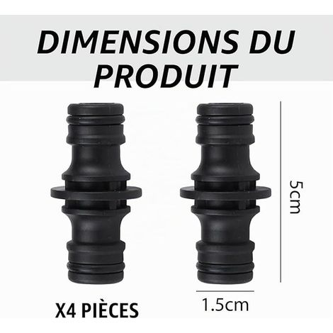 Two-way hose extension fittings for garden watering (1/4)