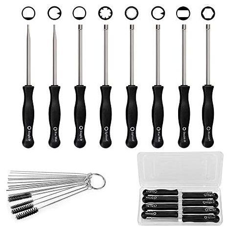8 Pcs Tournevis de Réglage de Carburateur Tournevis pour Carburateur Nettoyage Moteur Réparation Convient à La Plupart des Moteurs de 2 Cycles (8 pcs tournevis avec boîte&aiguille) (1/5)