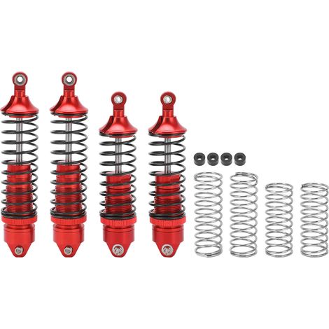 Jeu de 4 amortisseurs avant/arrière RC pour véhicule tout-terrain 1/10 LOSi Lasernut U4 Tenacity, amortisseurs de suspension rouge (1/5)