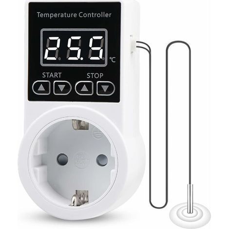 Thermostat Prises de RéGulateur de TempéRature NuméRique,Thermostat de Chauffage avec Sonde Ntc (1/4)