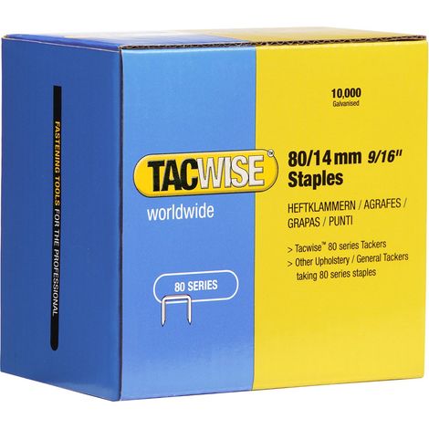Punti tacwise 0385 tipo 80 14 mm 10000 pezzi zincati