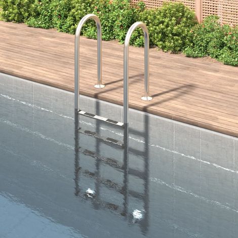 Échelle de piscine Échelle sécurité 54x38x211 cm acier inoxydable 304 54106 (1/5)